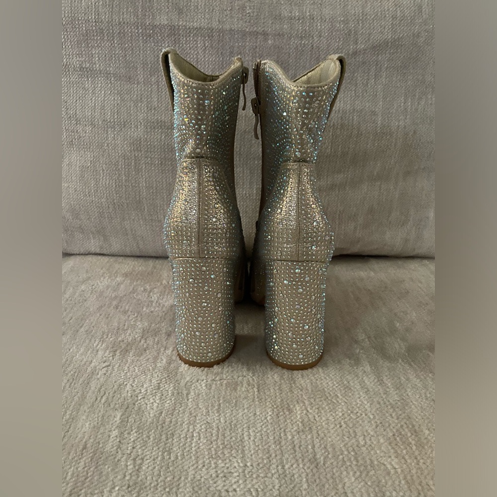 Sparkling Rhinestone Ankle Booties - Picture 3 of 5